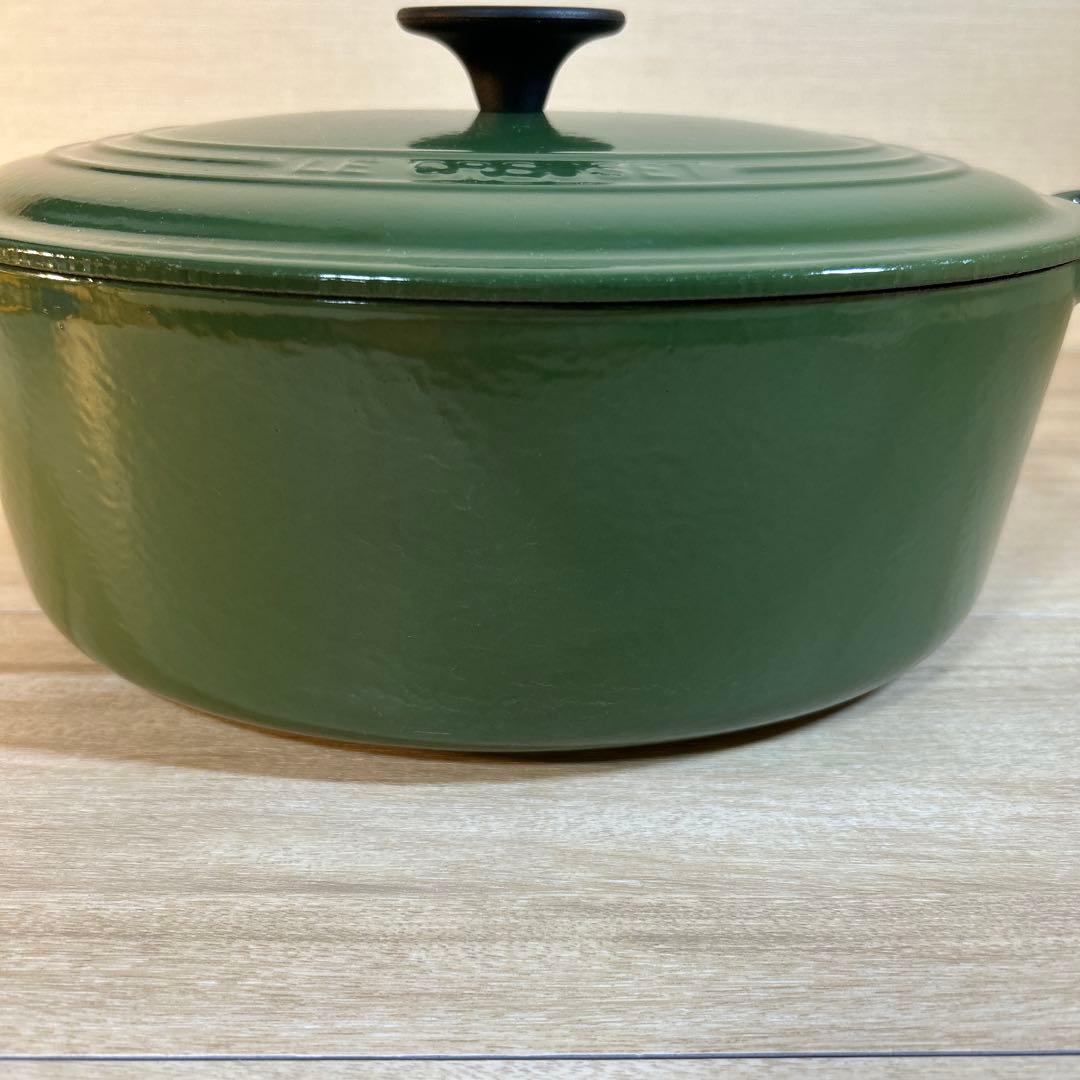 ルクルーゼ　ココットオーバル　27cm モスグリーン　グリーン　両手鍋　鍋