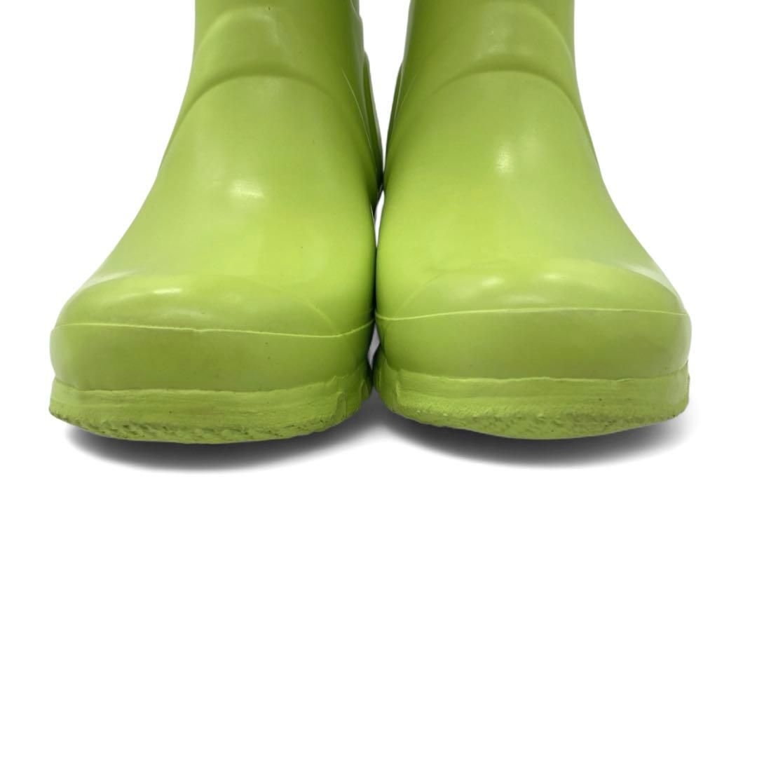 未使用級 ハンター レインブーツ ライムグリーン UK7 25.5cm
