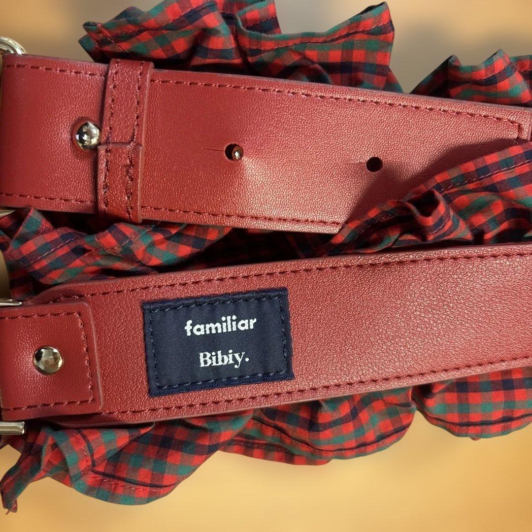 【美品】ファミリア familiar bibiy ストラップ 赤
