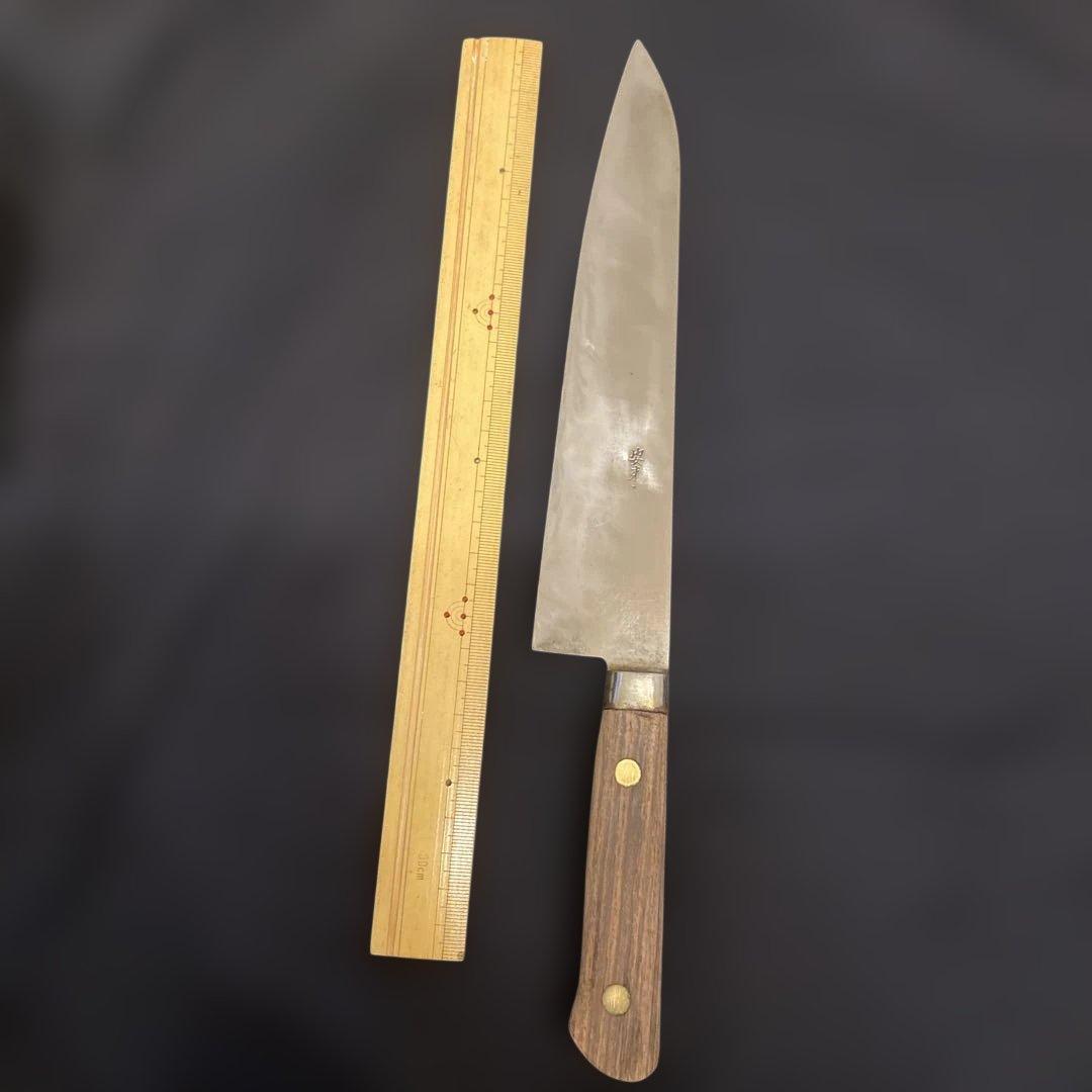 b*a様 【銘入】日本製 牛刀 直刃 木製ハンドル