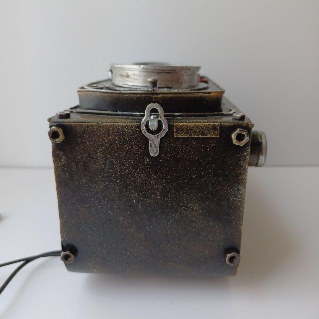 ブリキ　Rolleiflex　スピーカー　アンティーク　レトロ　二眼レフ　USB