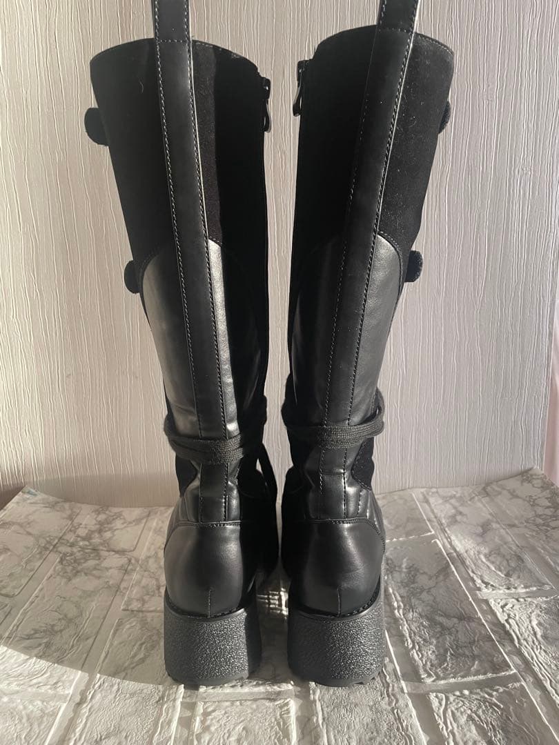 SLY スライ PLATFORM SNEAKER ブーツ BLK ロングブーツL