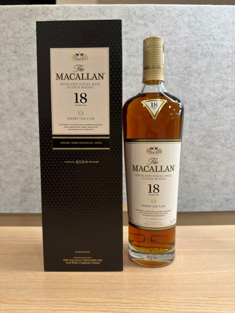 The Macallan 18年 シェリーオークカスク 2024年