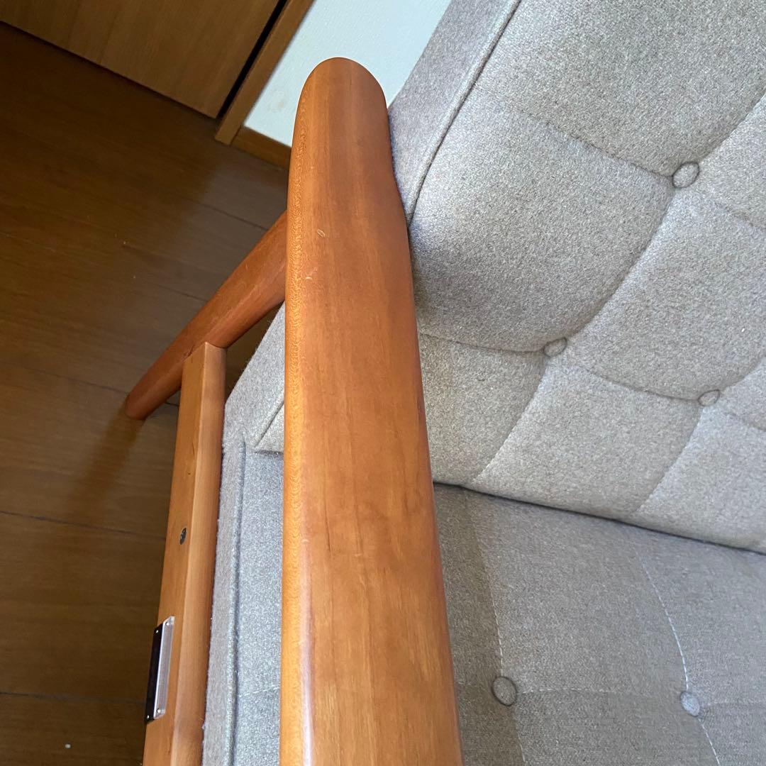 カリモク60 Kチェア2シーター フラノベージュ チェリー