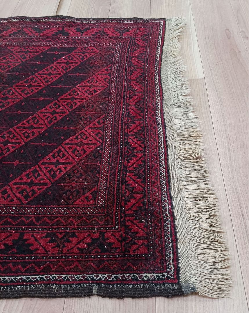 専用 R378 ペルシャ絨毯 トライバルラグ ウール 手織り 186×96㎝