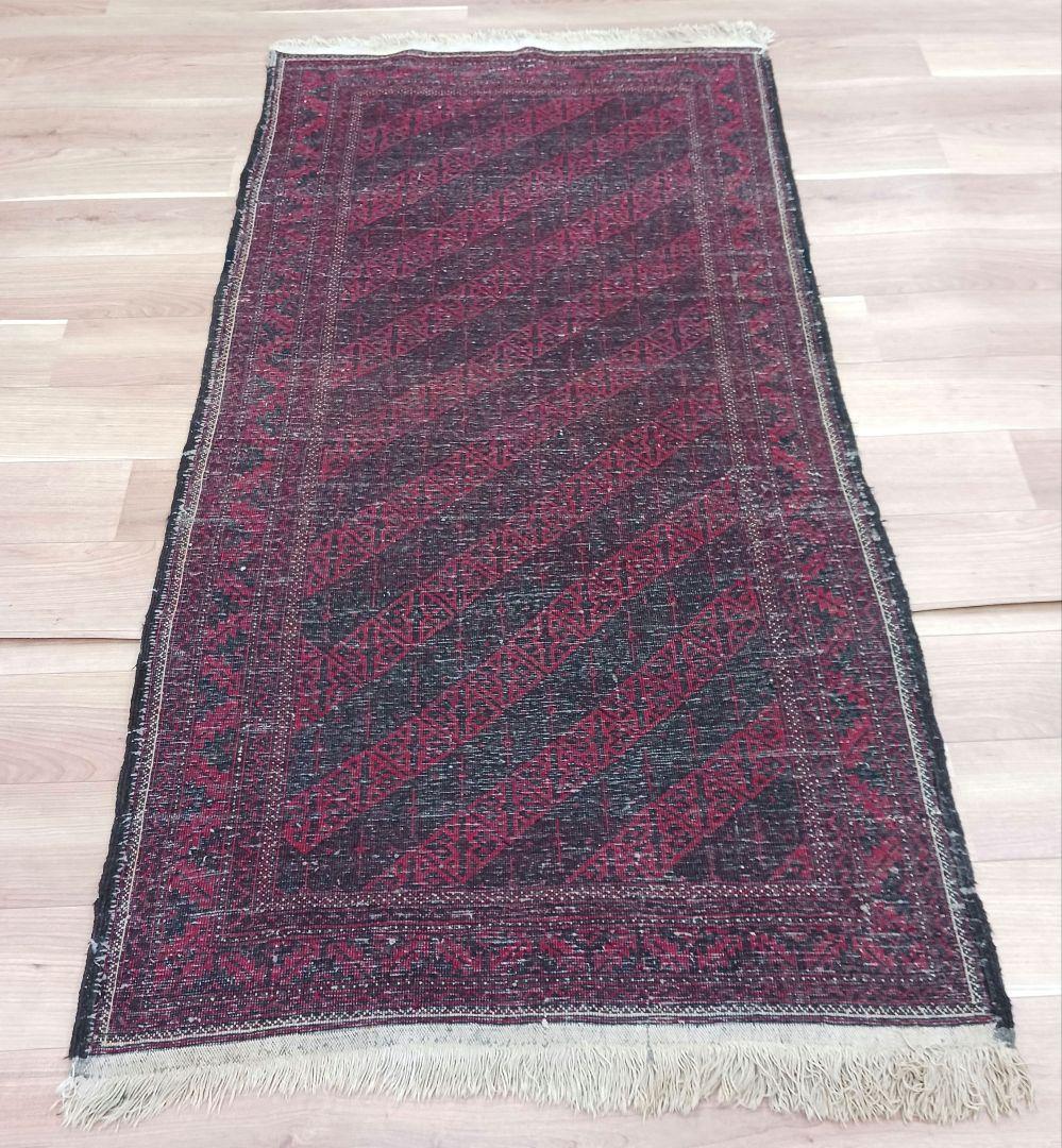 専用 R378 ペルシャ絨毯 トライバルラグ ウール 手織り 186×96㎝