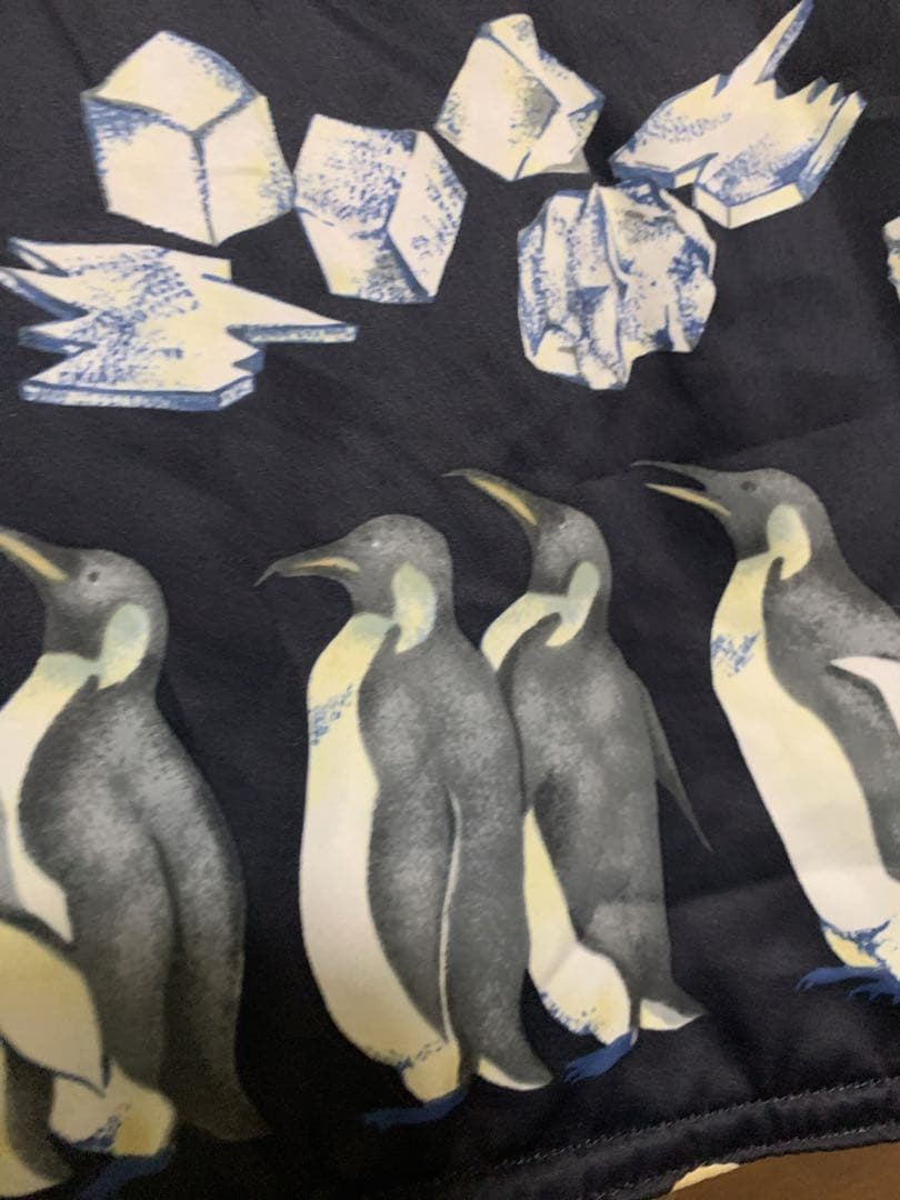 ケンショウアベ 中綿ジャケット　ペンギン　氷柄　レディースフード付きスキーウェア