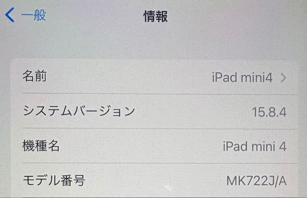 iPad mini4 Wi-Fi + Cellular SIMフリー（本体のみ）