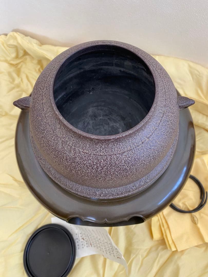 釜師 高橋敬典 風炉師 金谷浄雲 合作 唐銅朝鮮風炉 真形釜添 茶道具