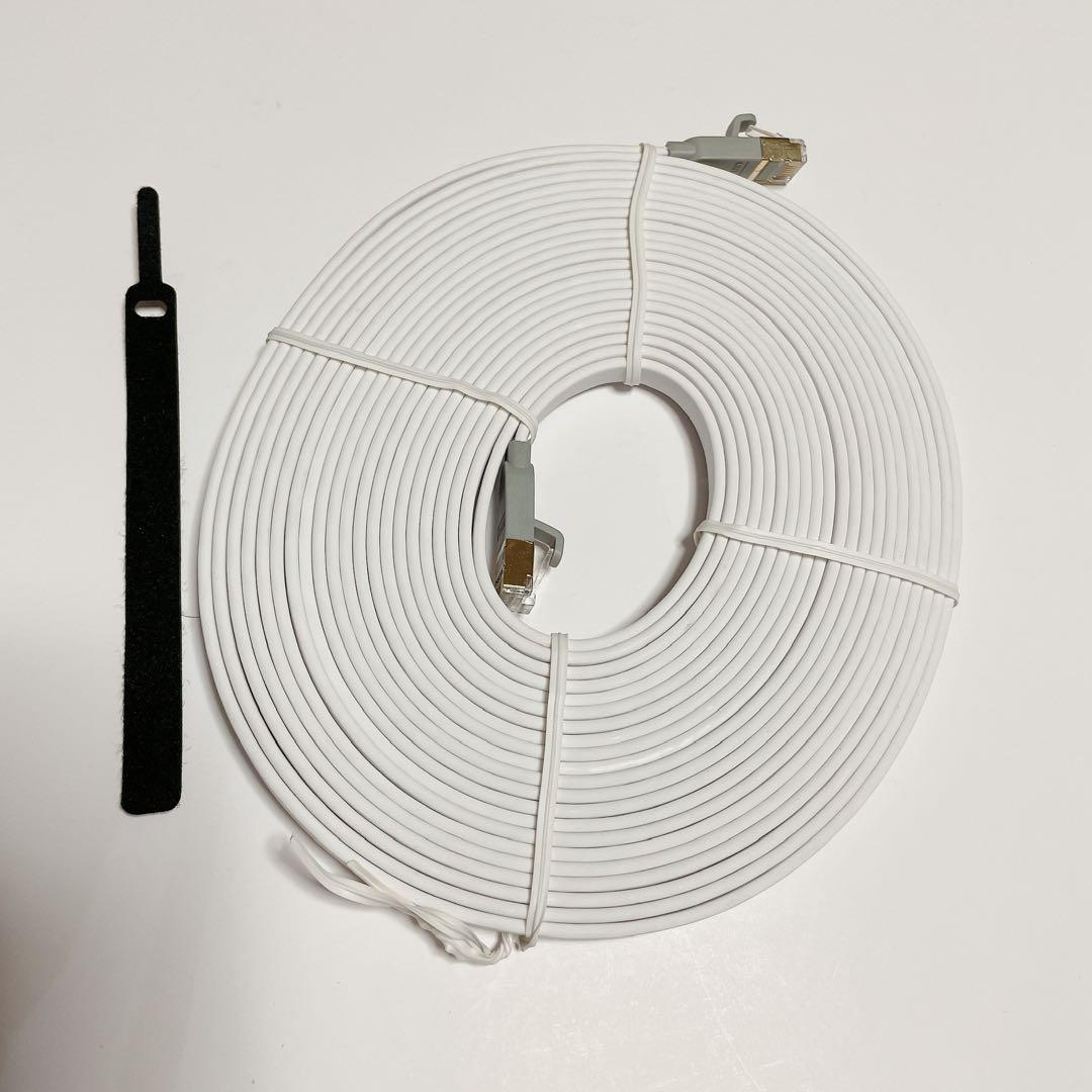 CAT8 LANケーブル 8m FLUKE検証ずみ フラット 超高速カテゴリー