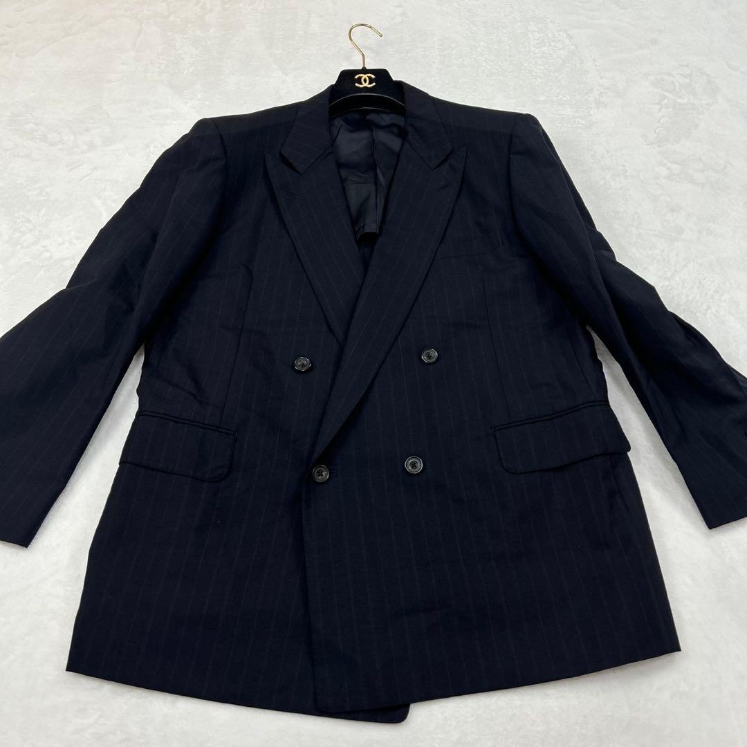 I8⑧ XL BB7 バーバリーロンドン ダブル モヘア混 スーツ メンズ