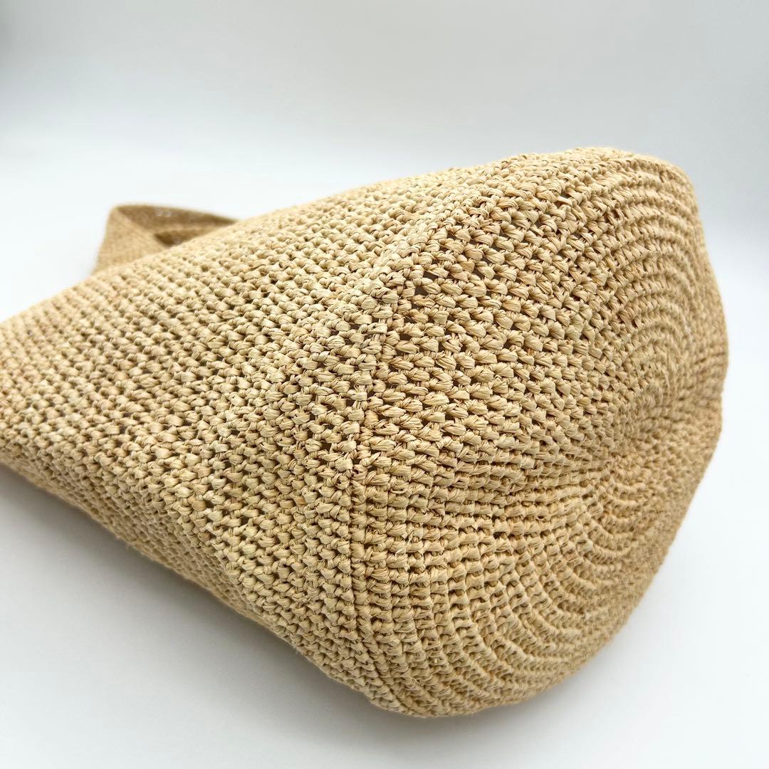 未使用級　ヘレンカミンスキー　ワンショルダーバッグ　カゴ　ラフィア　A4　肩掛け