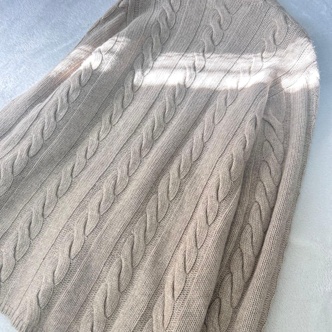 美品✨マックスマーラ　カシミヤ　アンゴラ　ふんわりケーブルカーディガン　ベージュ