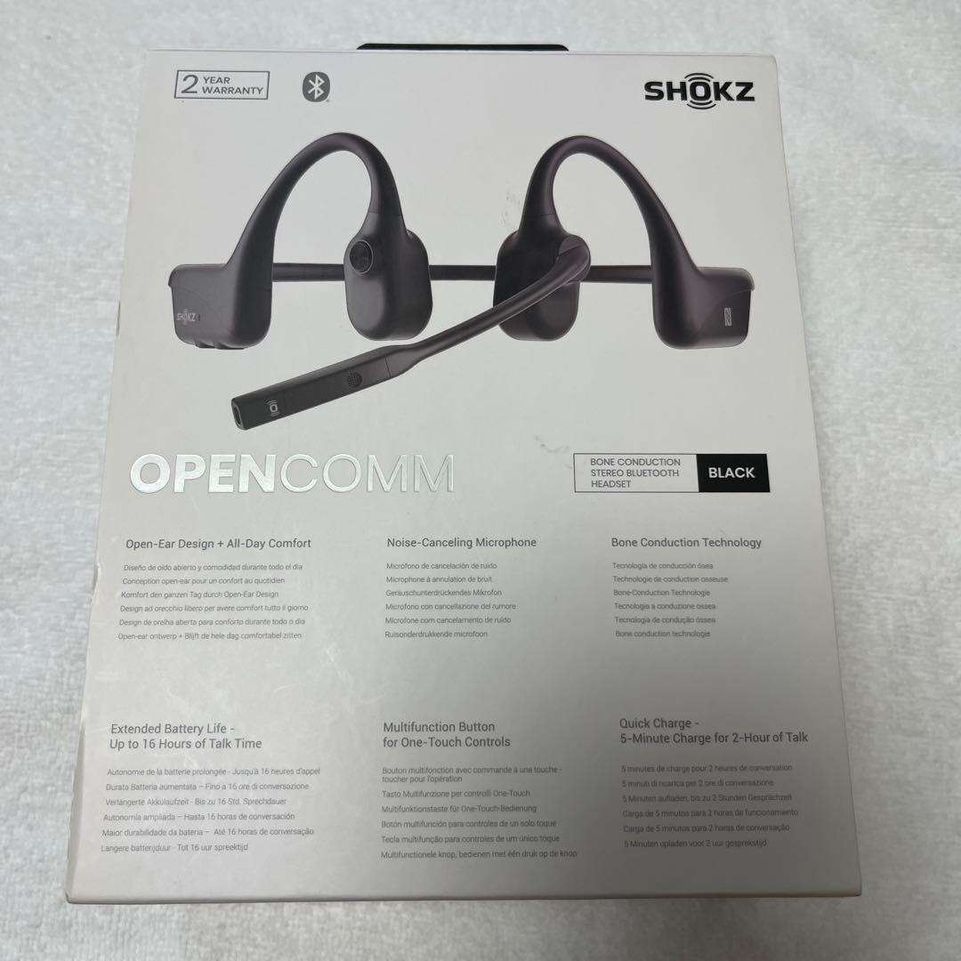 タ*カ様 SHOKZ OPENCOMM 骨伝導イヤホン ブラック