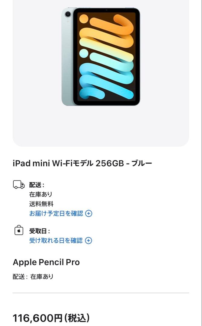 iPad mini7 256GB +applepencilpro+moftケース