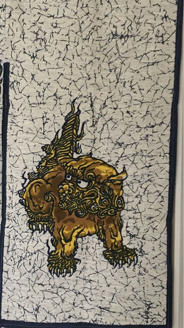 沖縄　のれん　シーサー