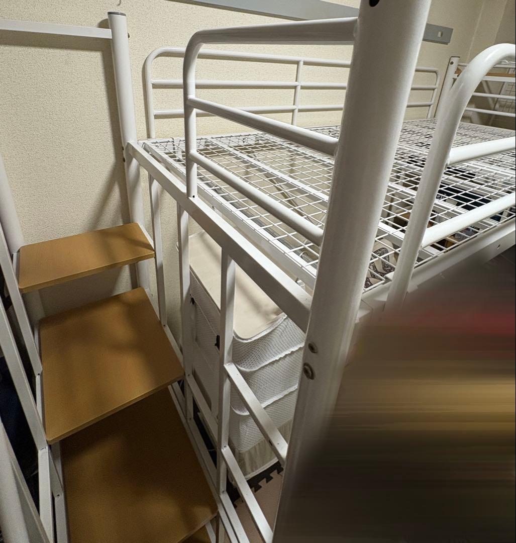 ニトリ 高さ2段階式階段付きロフトベッド