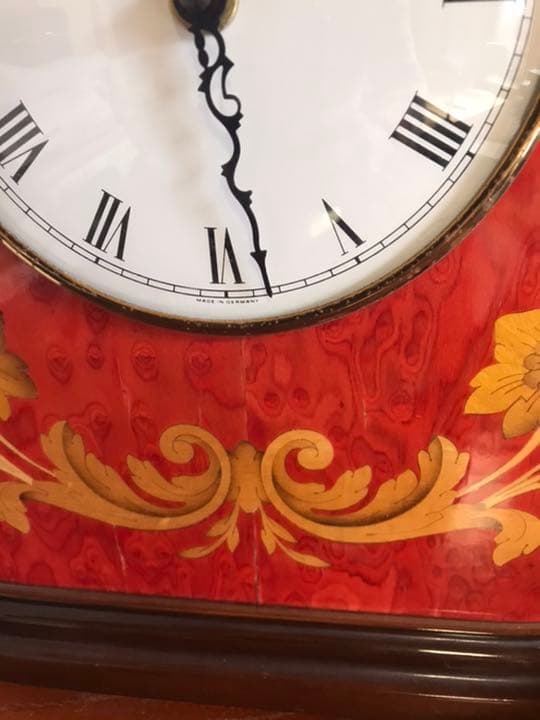 置き時計　ドイツ製　象嵌細工