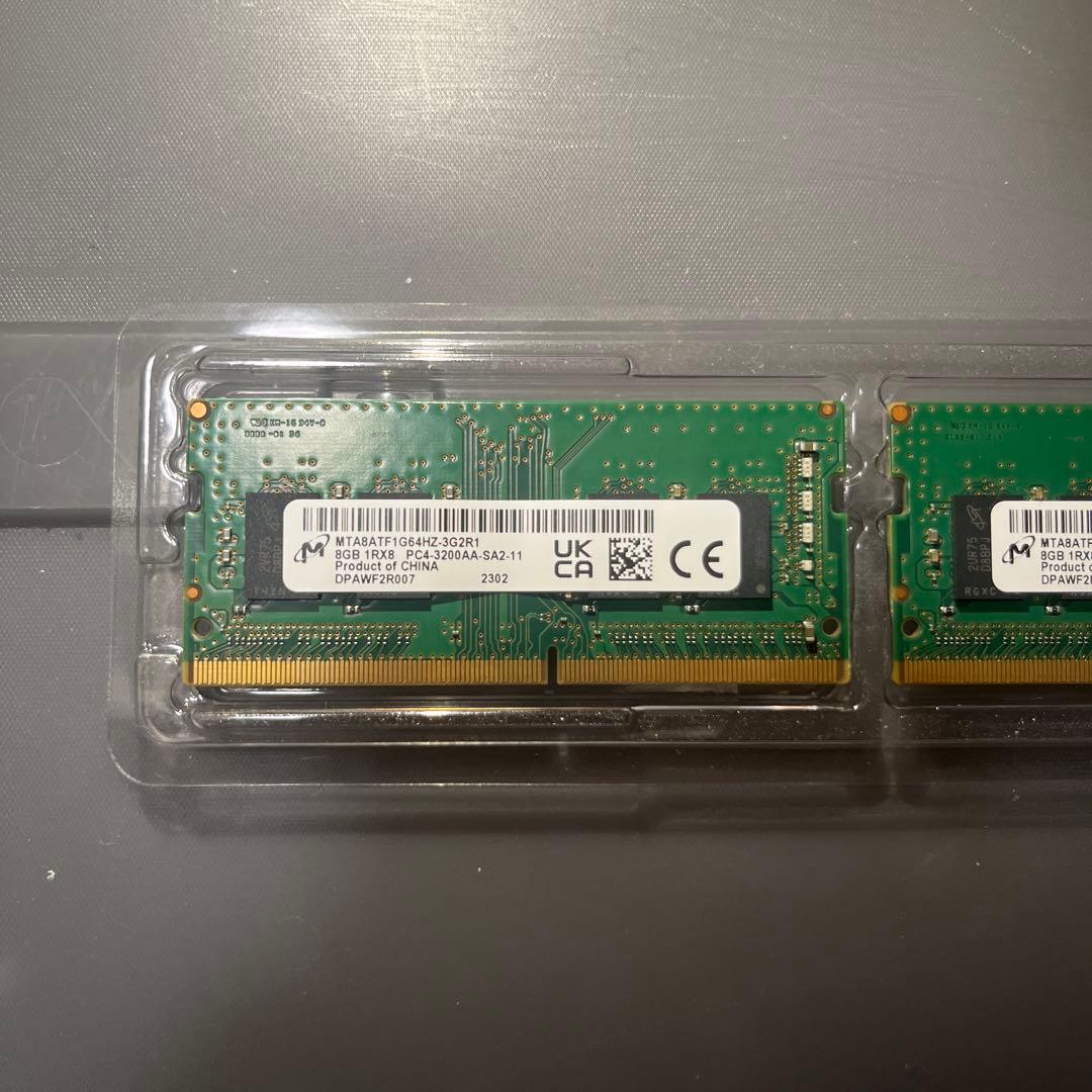 メモリー Micron SO-DIMM DDR4-3200 16GB(8GBx2)
