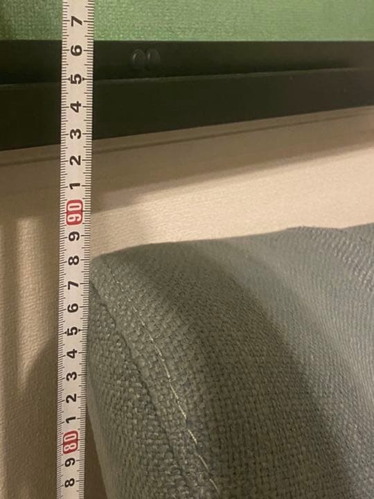 1.5人掛け　水色のソファー