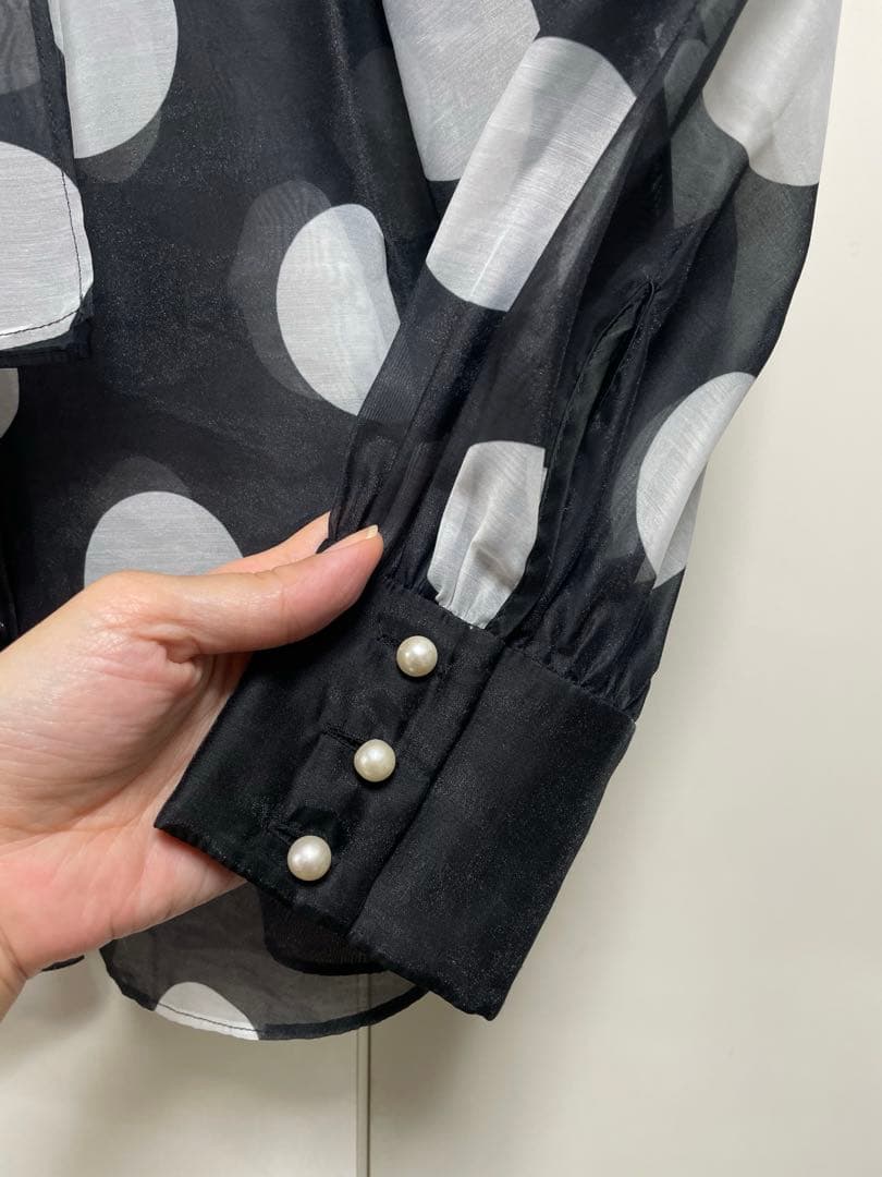 LOULOU Willoughby ルルウィルビー ビッグドット　ブラウス