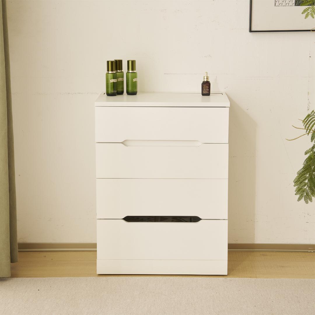 ドレッサー 化粧台 ドレッサーセット 3色調節 鏡台 LEDミラー　WHITE