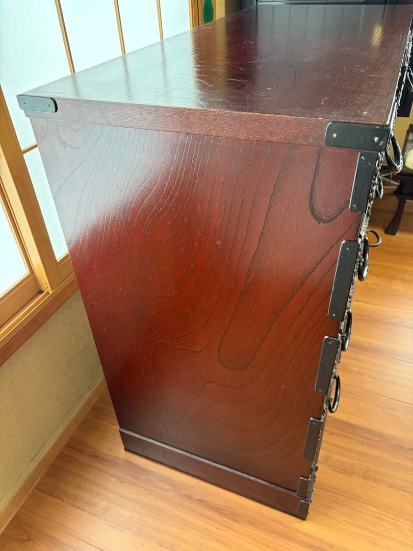 岩谷堂箪笥 桜木作 伝統工芸 和箪笥 鍵付き 送料込み