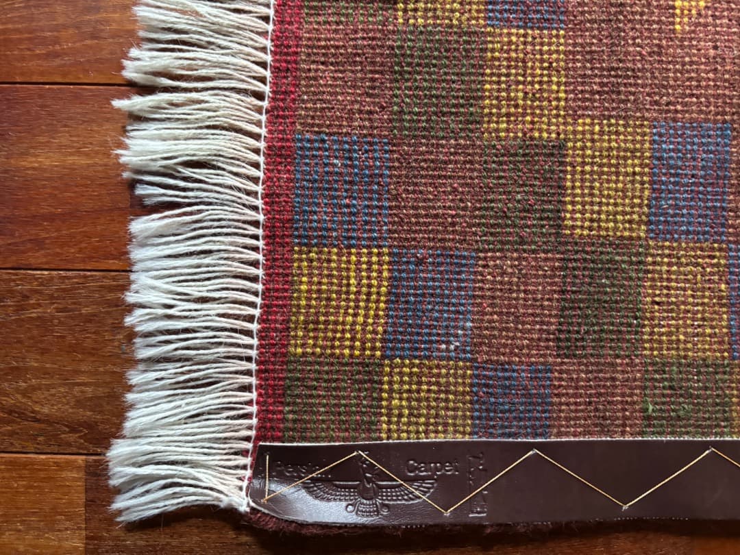 ペルシャ絨毯　ギャッベ② ヴィンテージ ハンドメイド　ウール　玄関サイズ　お買得