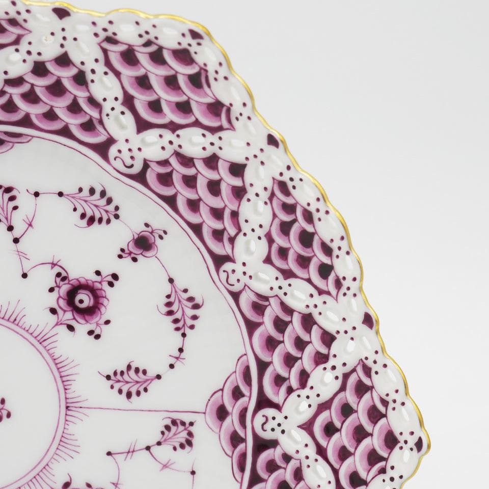 ロイヤルコペンハーゲン バーガンディ ダブルレース プレート 17.5cm #2