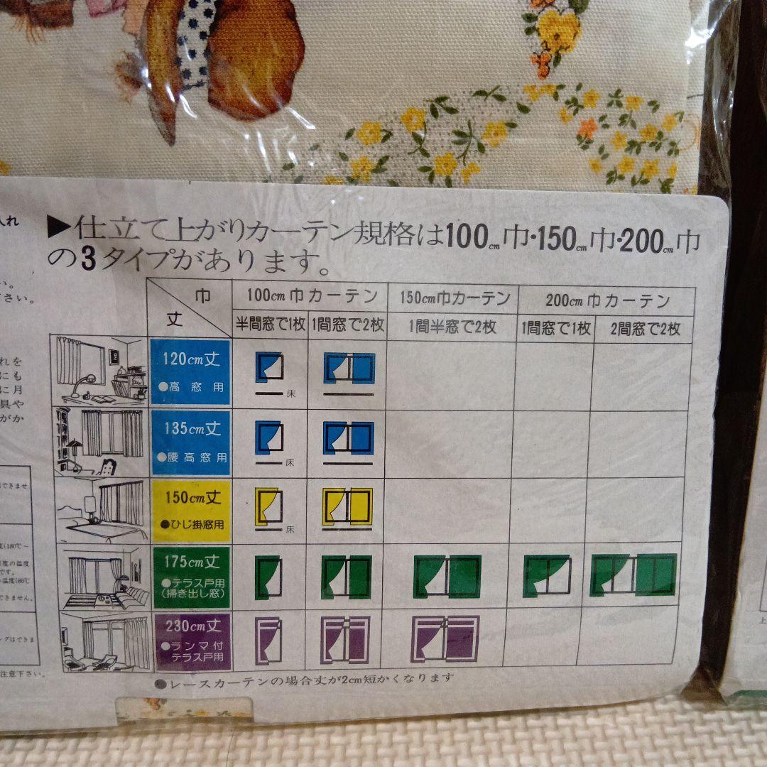 新品　レトロ　カーテン　ヴィンテージ　175　セルコン　女の子　アンティーク　布