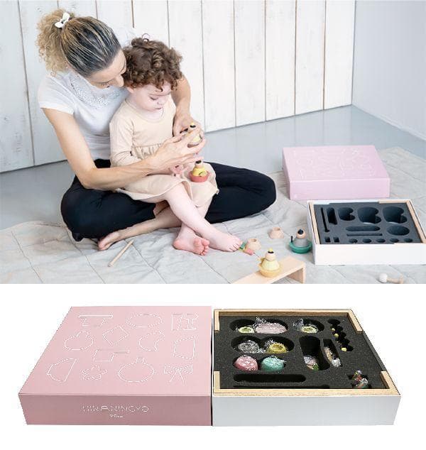 値下げ！在庫放出！●新品♪Puca(プーカ)のひな人形 木製 組み木 お雛様●