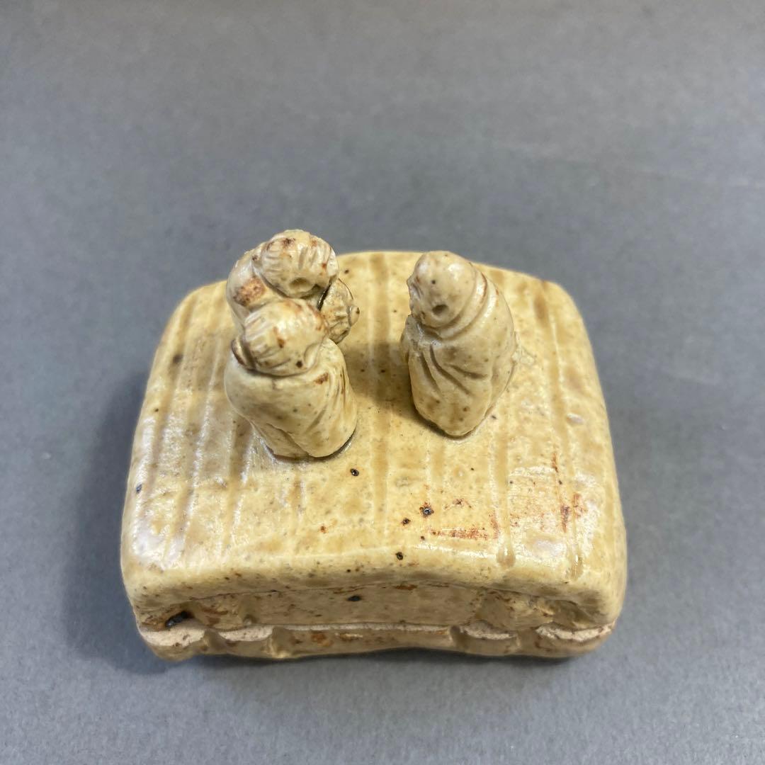 茶道具　香合￼虎渓三笑(中国六朝時代の古事) ￼水野家康　造￼共箱　S85KG