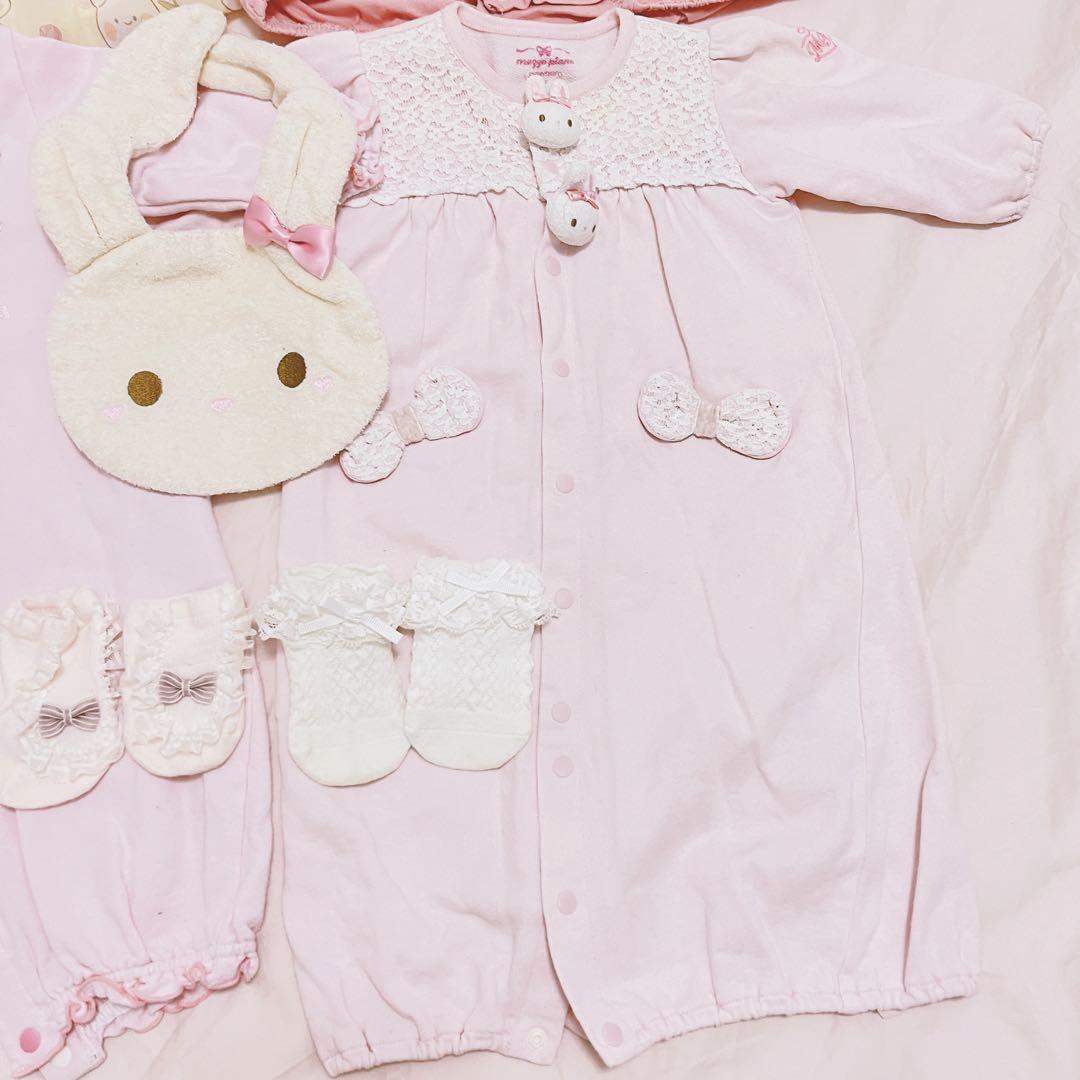 メゾピアノ ロンパース カバーオール 60 70 女の子 可愛い 7点セット