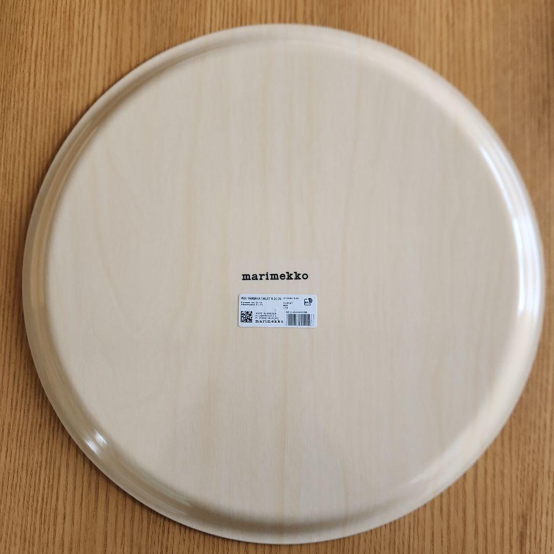けいこママ　マリメッコ　マンシッカ　トレイ　ピンク　marimekko