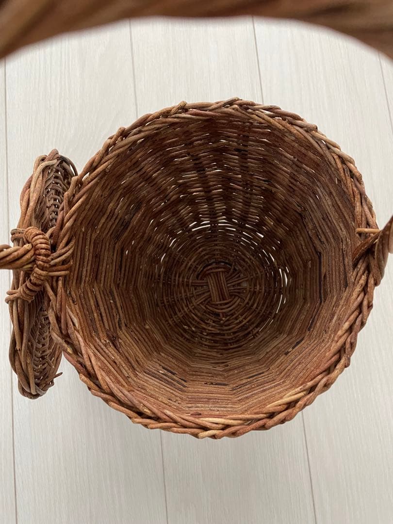 あけびカゴバッグ カゴバッグ 蓋付きバスケット 天然あけび バーキンカゴバッグ