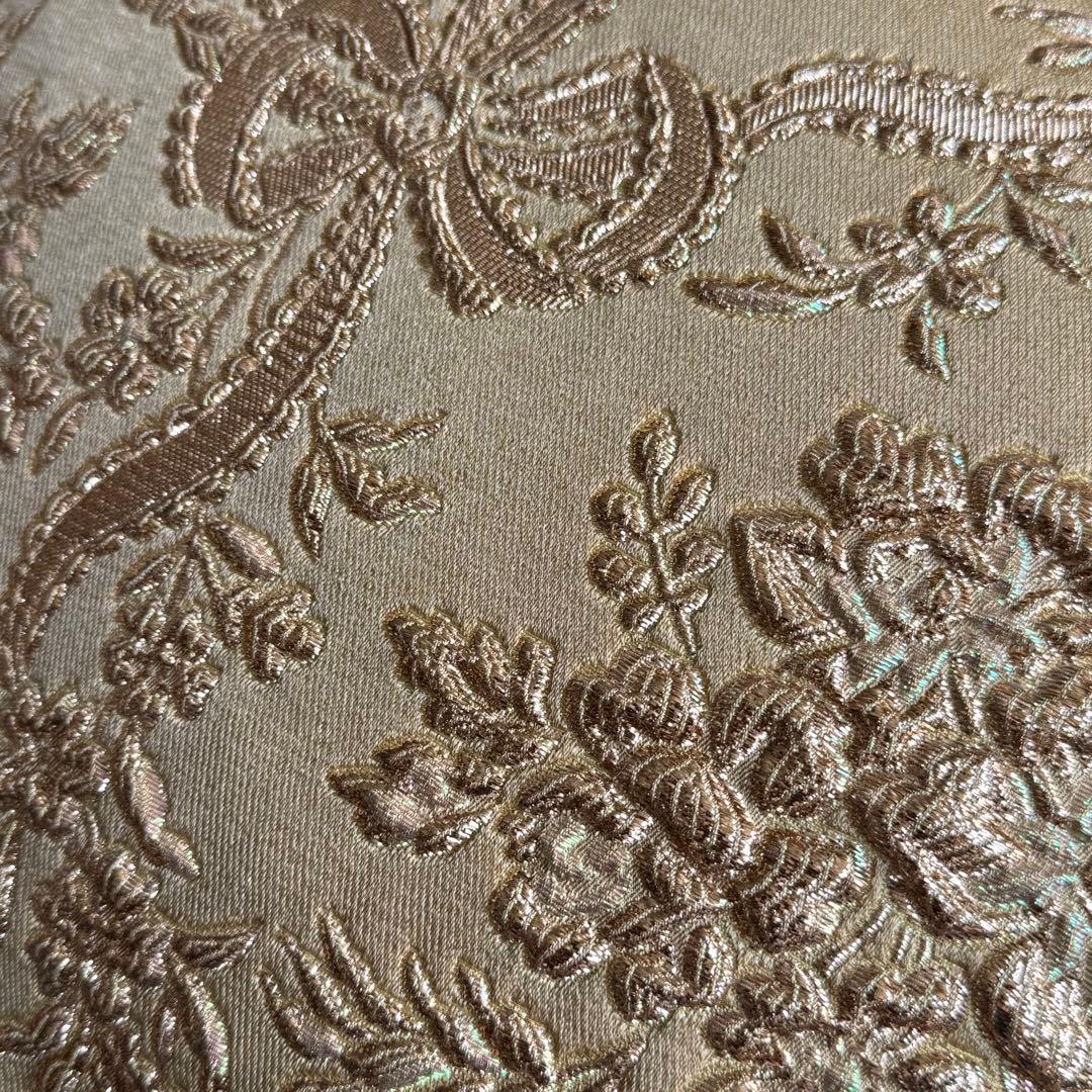 JI93美品✨　GUCCI フローガル柄 クッション 丸型 イエロー　チェック