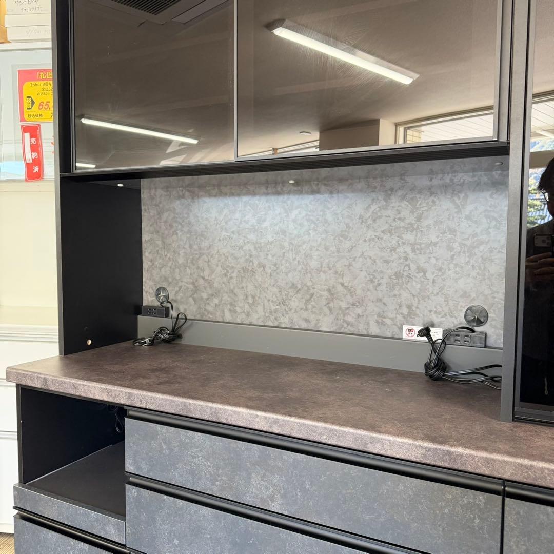 【新品同様‼️】パモウナ 160cm幅キッチンボード フルソフトクローズ仕様