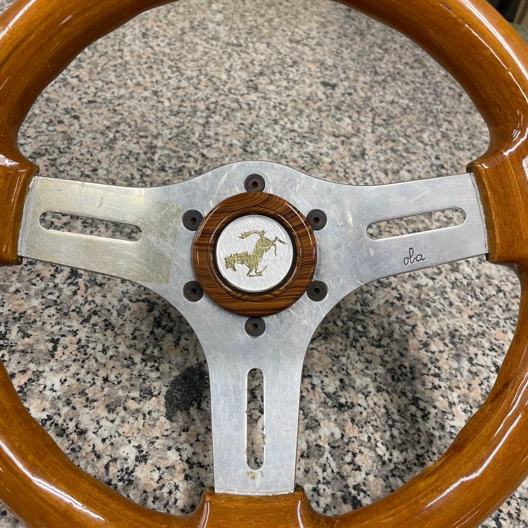 S*T様 ★OBA オバ ウッド ステアリング 当時物 ハンドル 自動車パーツ