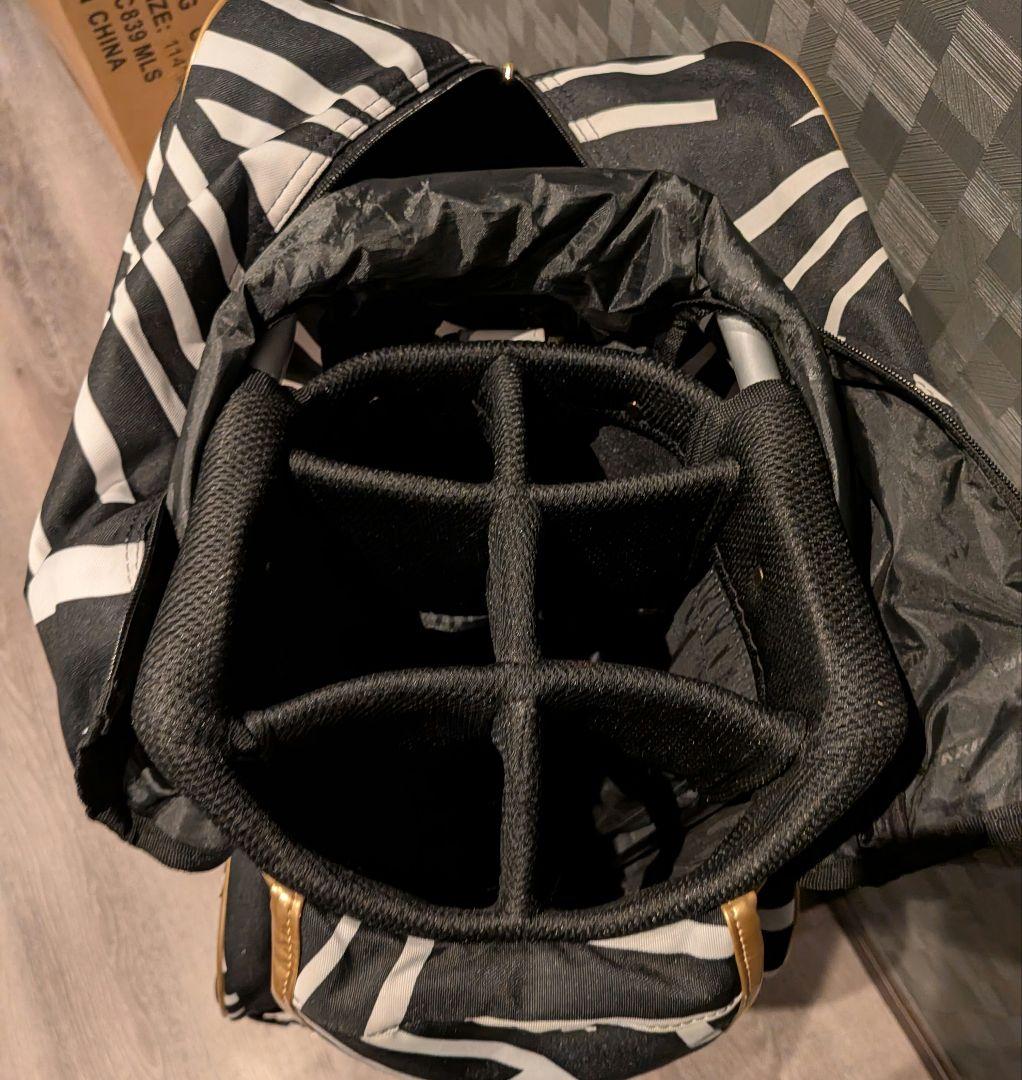 AKIRA ゼブラ ストライプ ゴルフバッグ キャディバッグ