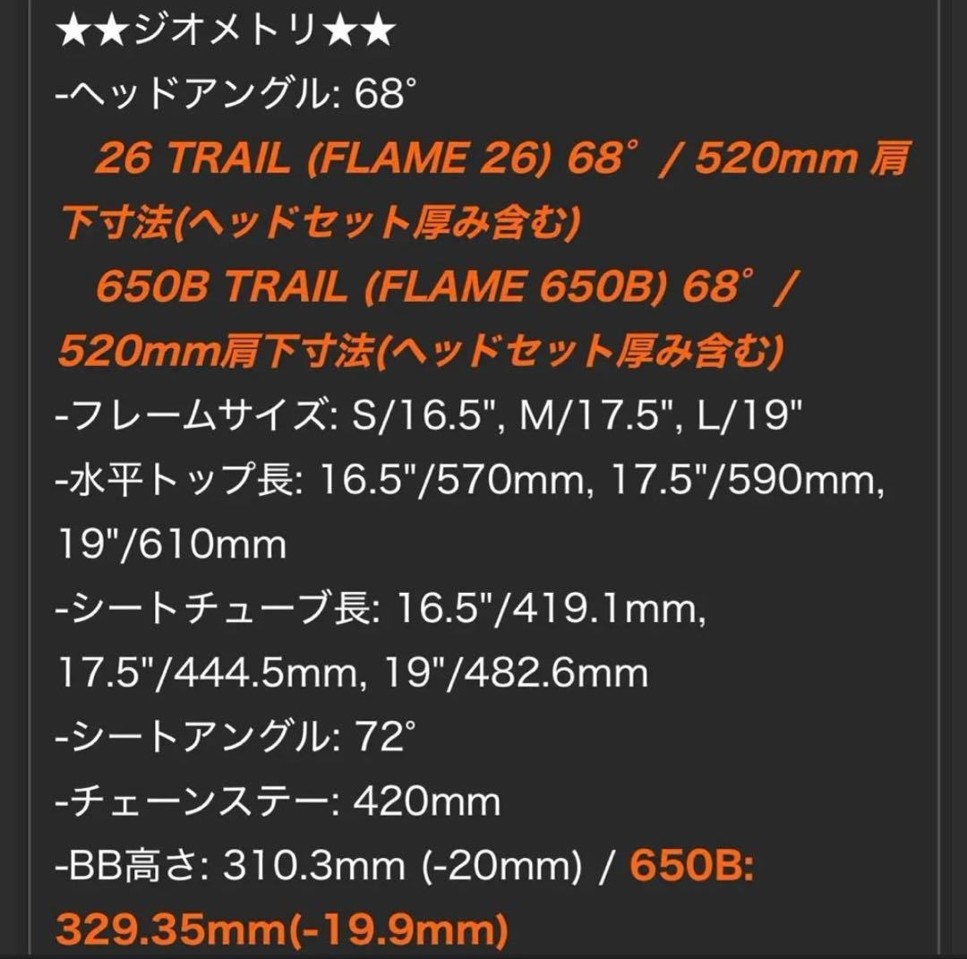 FIRE EYE Flame 26/27.5 Mサイズ