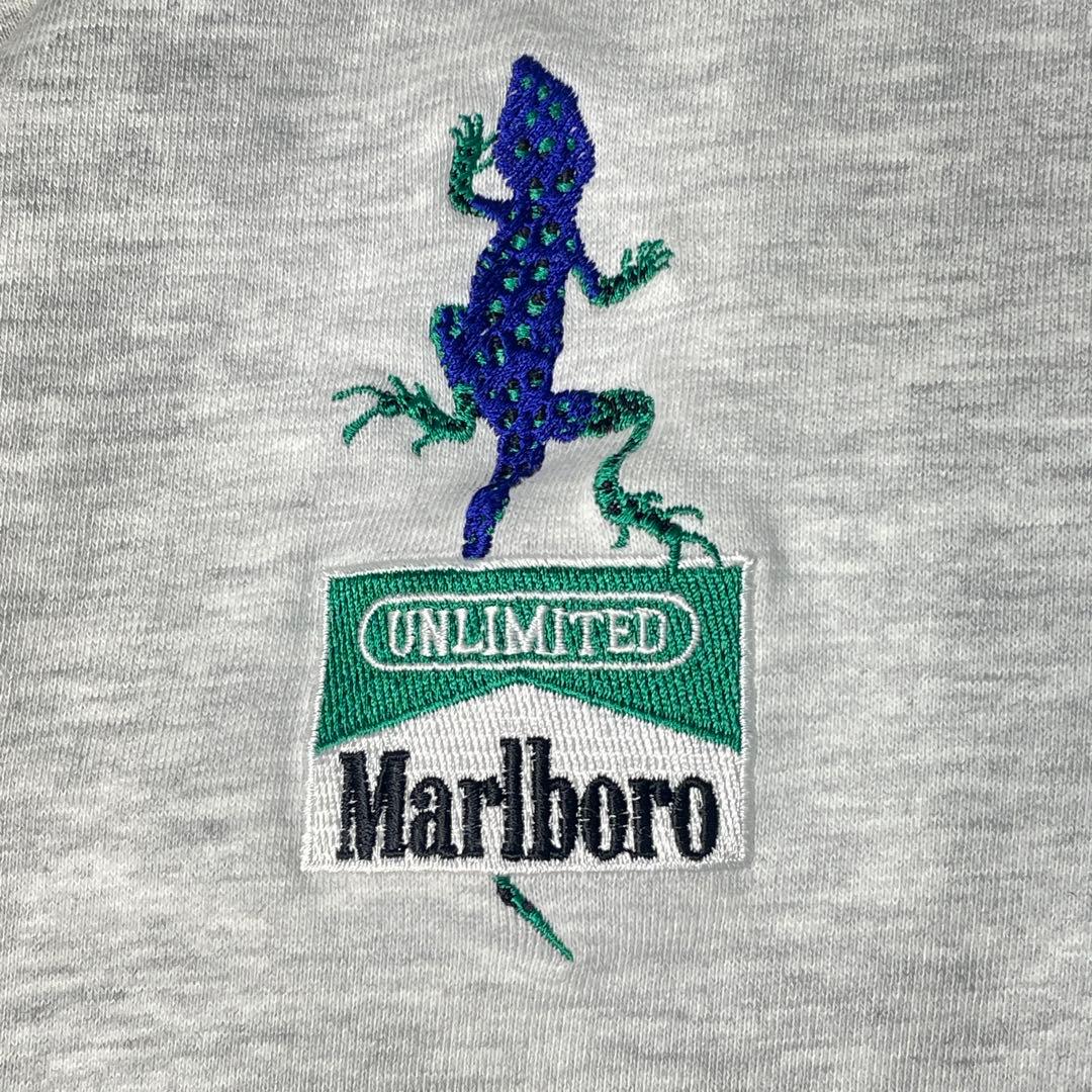 90s Marlboro UNLIMITED 刺繍リザードスウェット希少グリーン