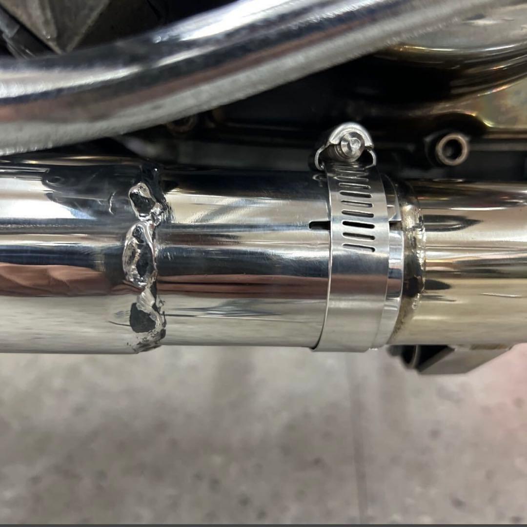 あ*あ様 ワンオフ　SR400 ショート菅　ドラッグパイプスラッシュカットマフラ