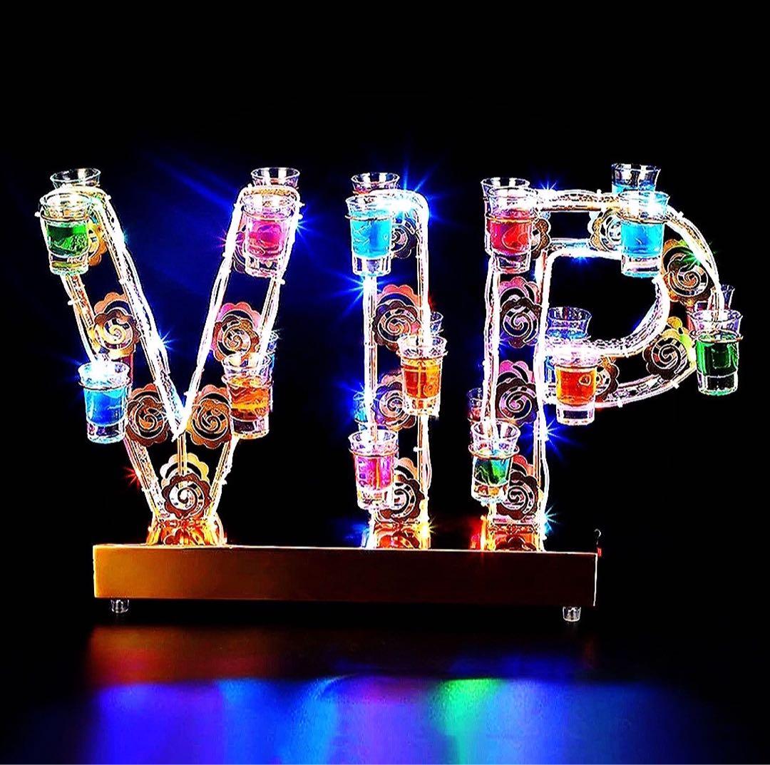 テキーラ観覧車 VIP LEDライト グラス棚 パーティーグッズ グラスラック