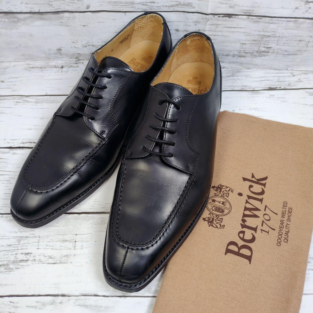 み*よ様 【Berwick1707】バーウィック5471 ブラック レザー 革靴