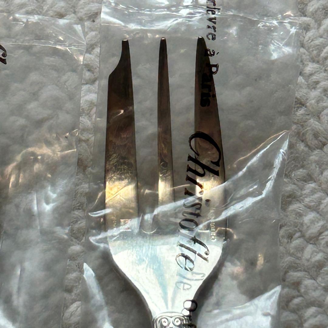 新品未開封品　クリストフルシルバー　マルメゾン　ケーキフォーク　2客セット