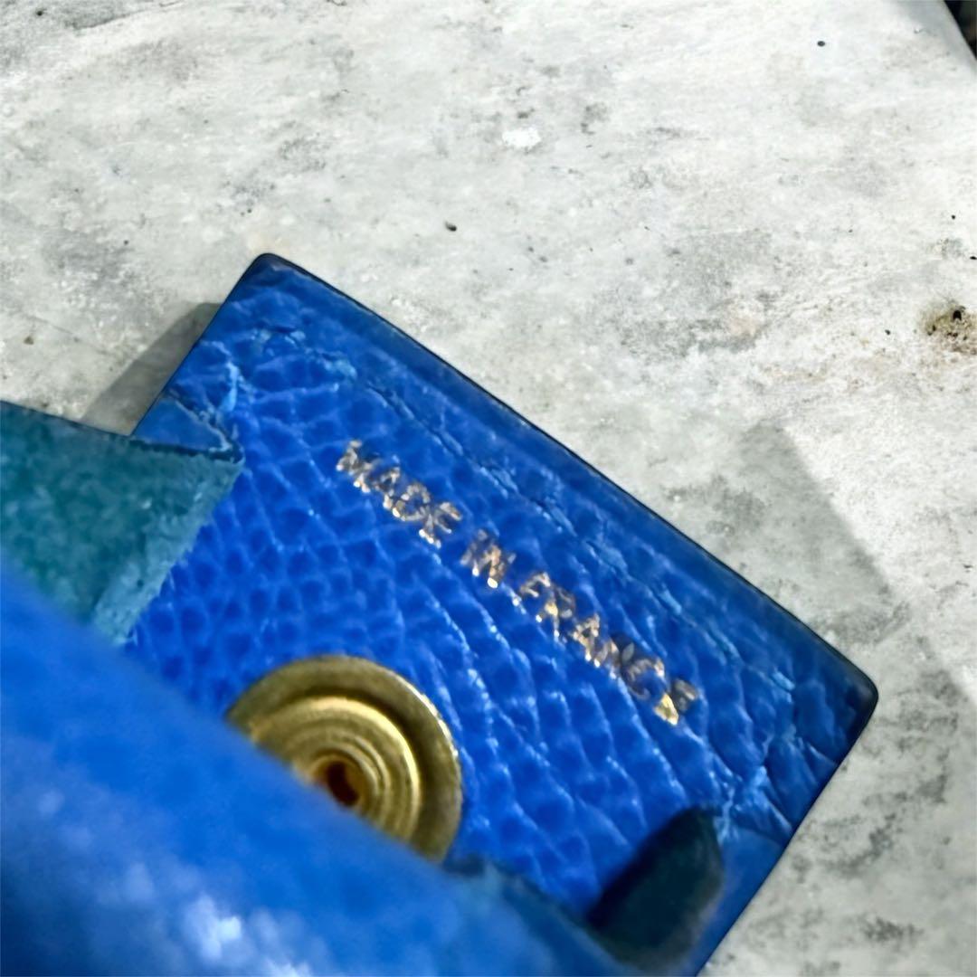 【良品】HERMES エルメス 小物入れ セリエ ヴォーエプソン ブルー