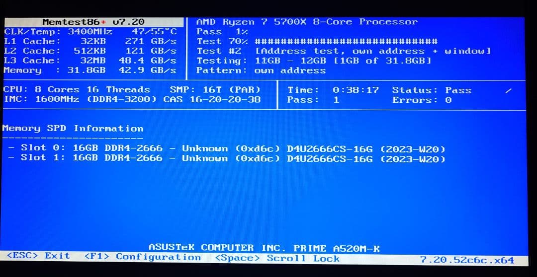 CFD DDR4 メモリ 2666MHz 16×2 32GB 【動作確認済】