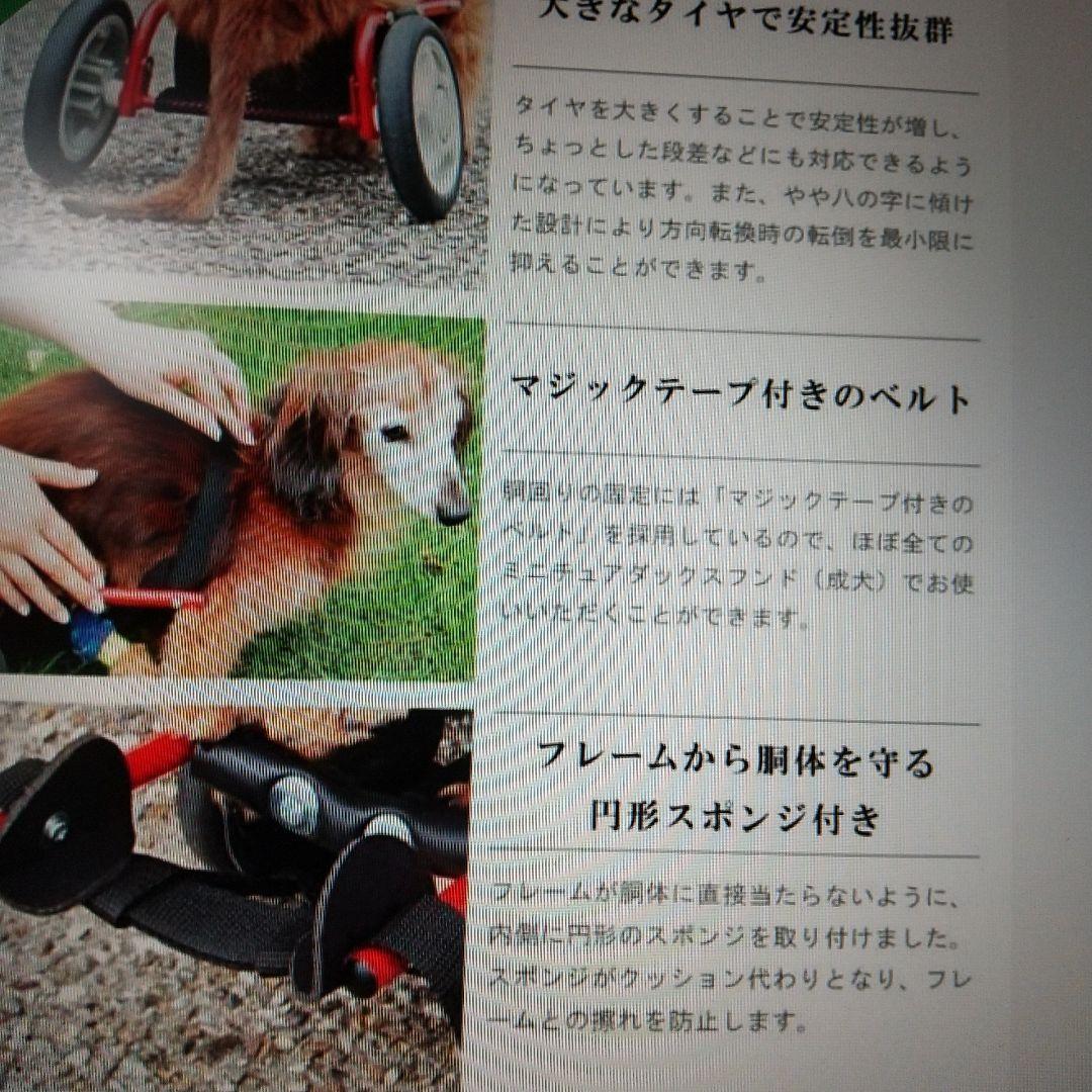 犬用車いす 赤 ミニチュアダックスフンド専用