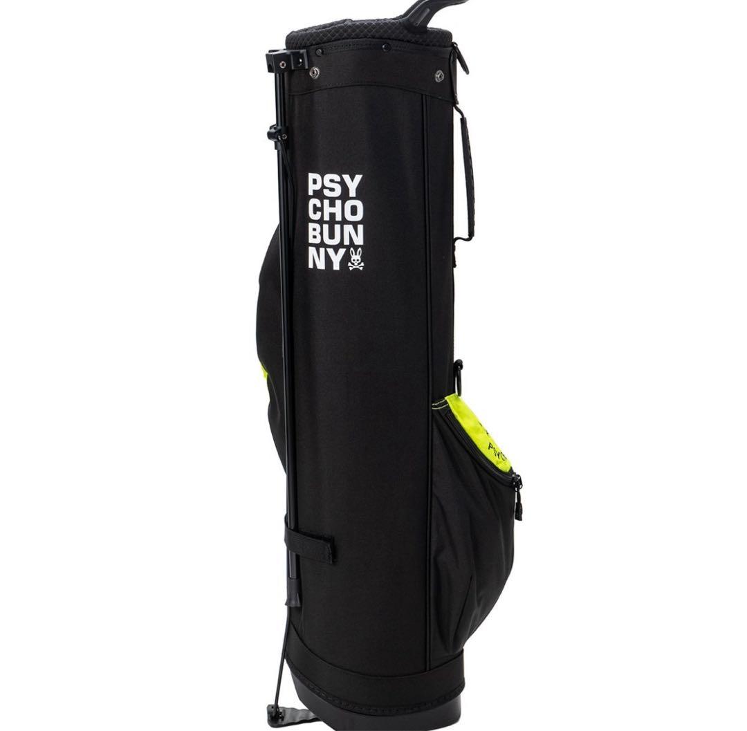 パーリゲイツ by PSYCHO BUNNY キャディバッグ ブラック/イエロー