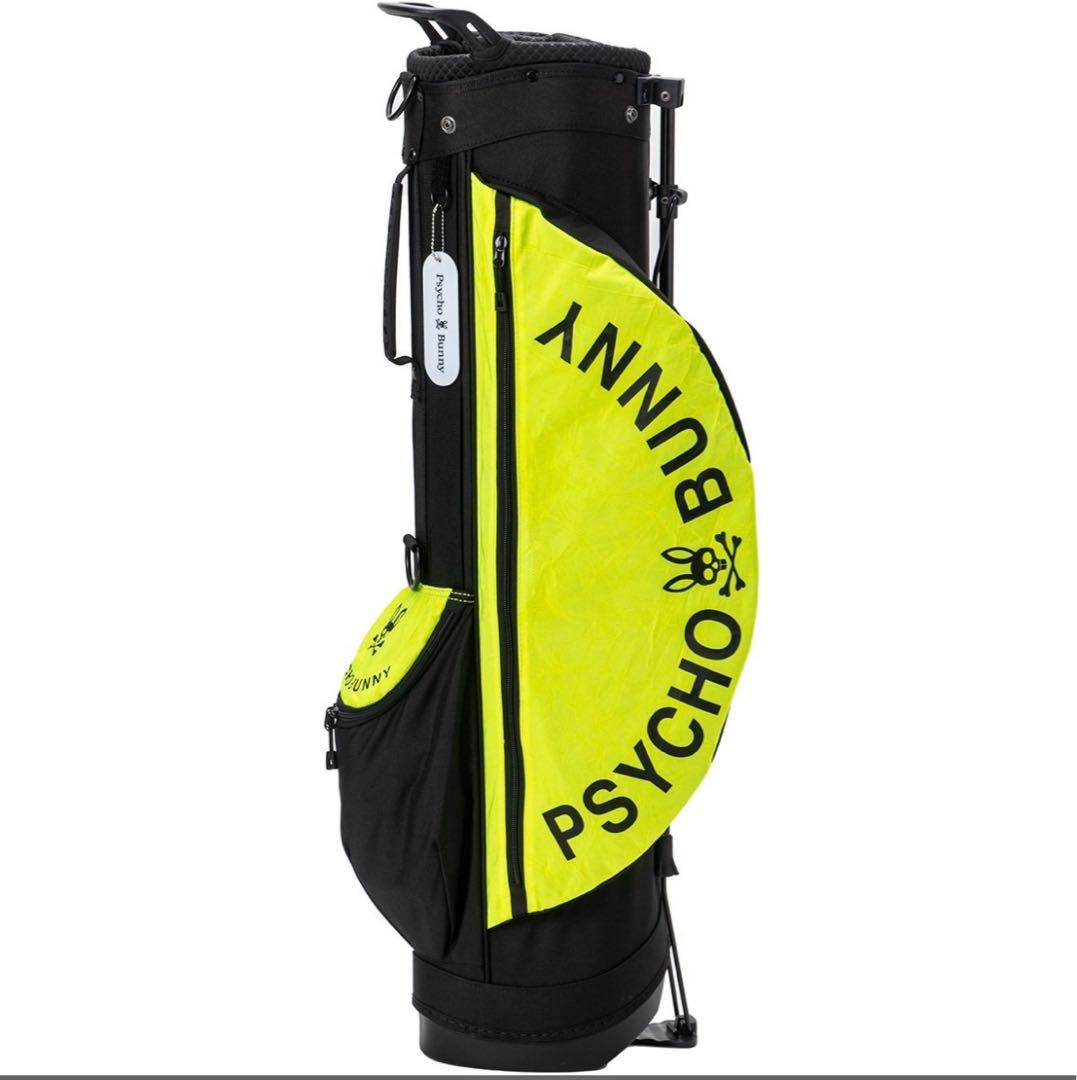 パーリゲイツ by PSYCHO BUNNY キャディバッグ ブラック/イエロー